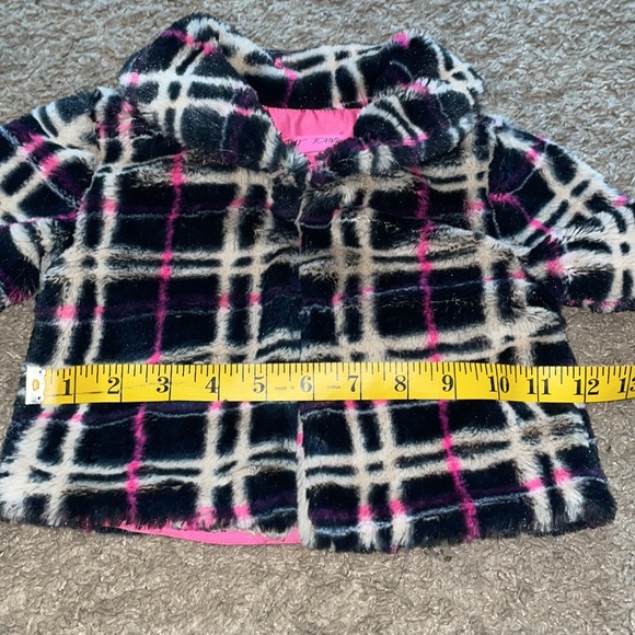 Betsy Johnson kids faux fur black/tan/pink coat/ cat purse lot - Picture 14 of 14